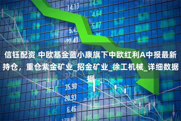 信钰配资 中欧基金蓝小康旗下中欧红利A中报最新持仓，重仓紫金矿业_招金矿业_徐工机械_详细数据